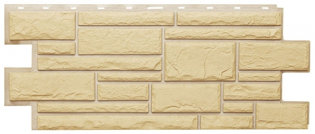 Фасадная панель Т-Сайдинг Дикий камень желтый