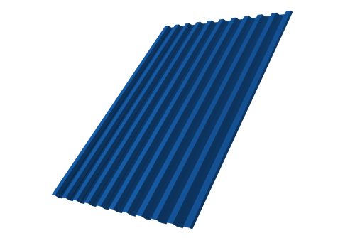 Профнастил С21R 0.45 PE RAL 5005 сигнальный синий