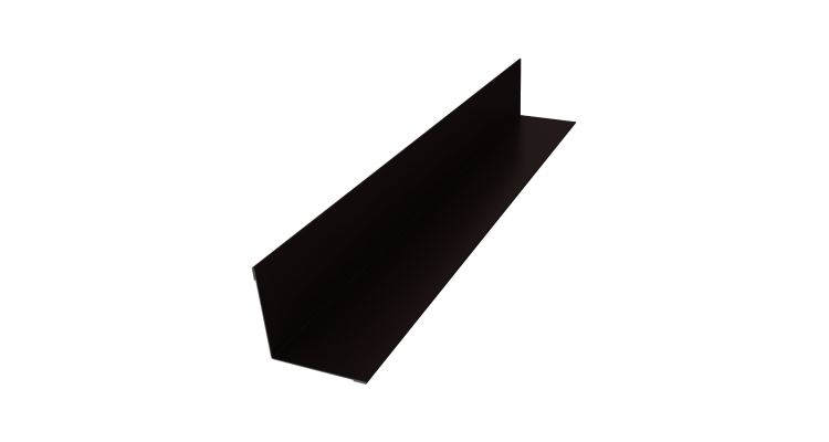 Угол внутренний 50х50 0,45 PE с пленкой RAL 9005 черный (2м)