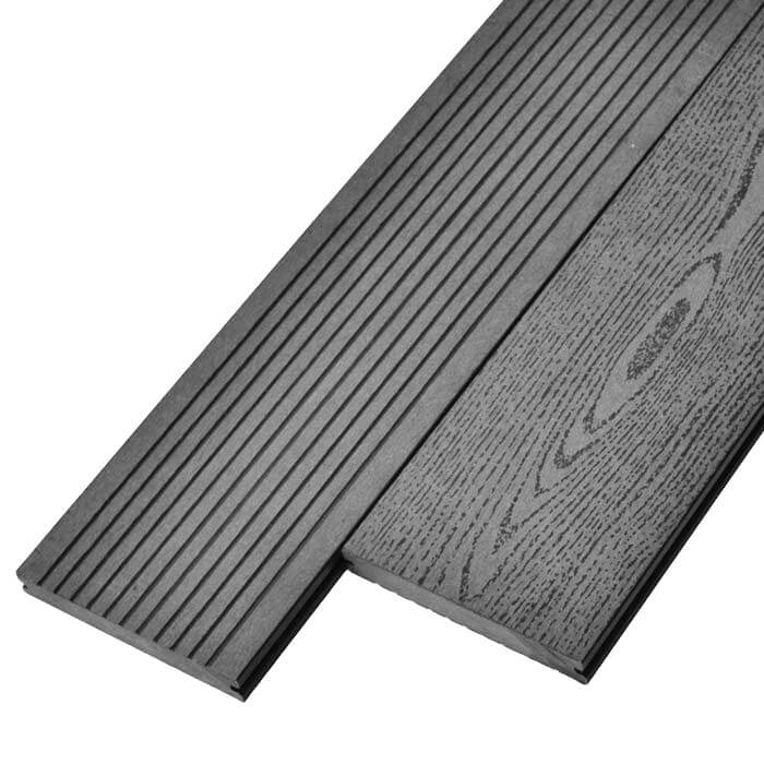 Террасная доска Tehno Monolit 140х20 мм серый 3м