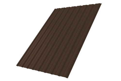 Профнастил С10В 0.5 Satin с пленкой RAL 8017 шоколад