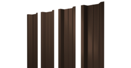 Штакетник П-образный В с прямым резом 0,45 PE RAL 8017 шоколад