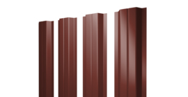 Штакетник П-образный А с прямым резом 0,45 PE RAL 3009 оксидно-красный