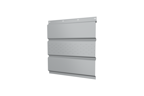 Софит металлический центральная перфорация 0,4 PE с пленкой RAL 7004 сигнальный серый