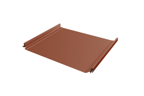 Кликфальц Pro Grand Line 0,5 Satin с пленкой на замках RAL 8004 терракота