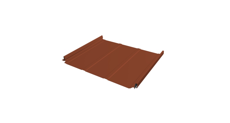 Кликфальц Pro Line Grand Line 0,5 Satin Matt с пленкой на замках RAL 8004 терракота