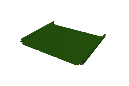 Кликфальц Pro Line Grand Line 0,45 PE с пленкой на замках RAL 6002 лиственно-зеленый