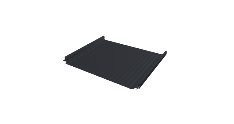 Кликфальц Pro Gofr Grand Line 0,5 Satin с пленкой на замках RAL 7024 мокрый асфальт