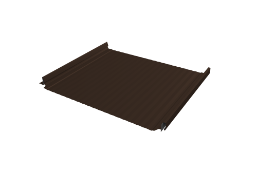 Кликфальц Pro Gofr Grand Line 0,45 PE с пленкой на замках RAL 8017 шоколад