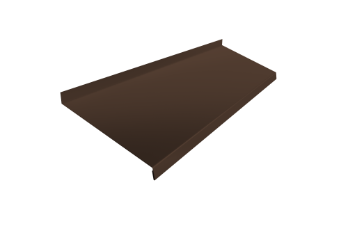 Отлив простой 250 0,5 Satin с пленкой RAL 8017 шоколад (2м)