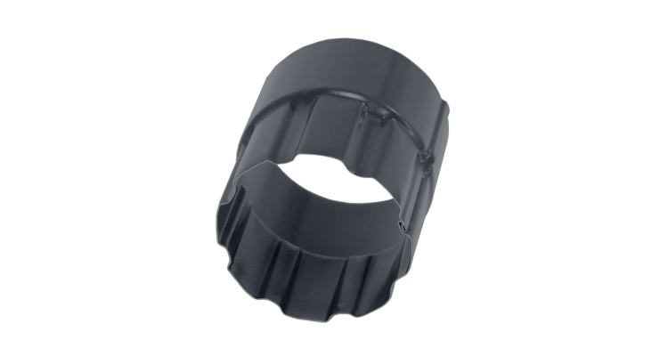 Соединитель трубы 90 мм Мatt RAL 7024 мокрый асфальт