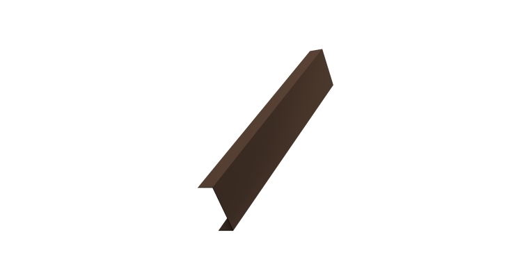 Декоративная накладка на столб универсальная 62х55 для забора жалюзи 0,45 PE-Double RAL 8017 шоколад (2м)