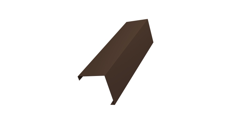 Декоративная накладка на столб универсальная угловая 60х60 для забора жалюзи 0,45 PE-Double RAL 8017 шоколад (3м)