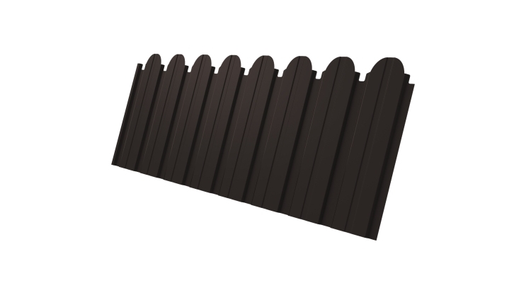 Профнастил С10B фигурный 0.45 PE RR 32 темно-коричневый