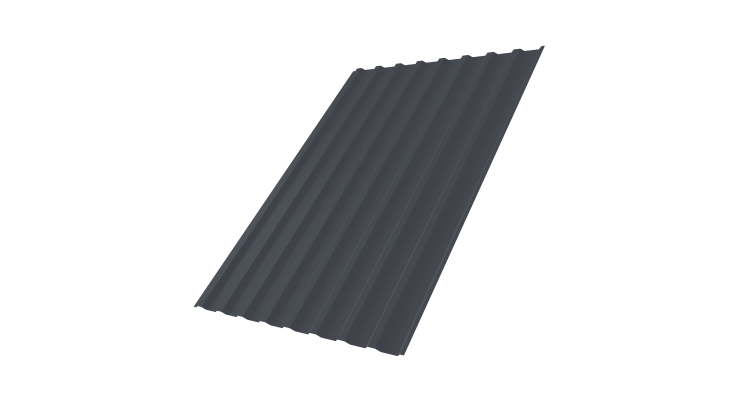 Профнастил С20B Дачный 0,3 PE RAL 7024 мокрый асфальт