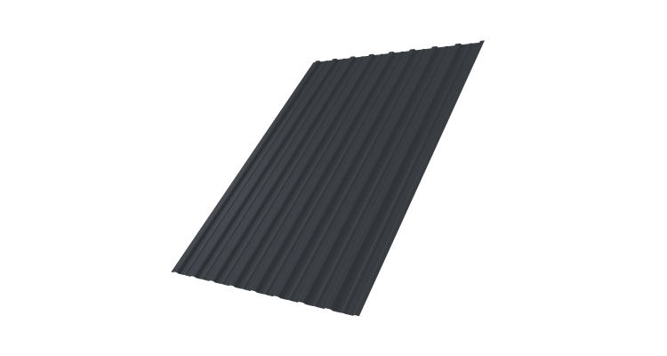 Профнастил С10A 0,5 Satin Matt TX RAL 7024 мокрый асфальт