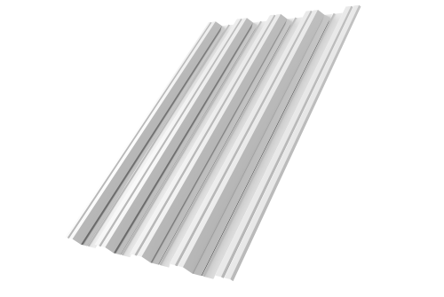 Профнастил НС44 0,5 Satin RAL 9003 сигнальный белый