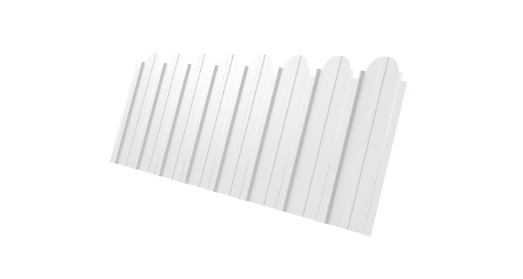 Профнастил C10A фигурный 0,45 PE-Double RAL 9003 сигнальный белый