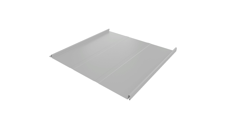 Фальц двойной стоячий Line Grand Line 0,45 Drap TX с пленкой на замках RAL 7047 телегрей 4