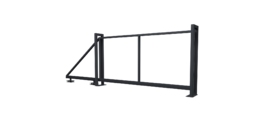 Ворота откатные Жалюзи Texas 1.5х4.0 RAL 7024 без заполнения (ламель 125 мм)