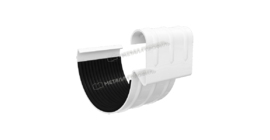 Соединитель желоба Металл Профиль GRANDSYSTEM D125 RAL 9010