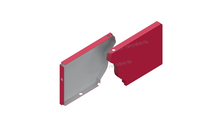 Заглушка желоба правая Металл Профиль БЮДЖЕТ 120х86 RAL 3005