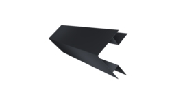 Планка угла внешнего сложного Экобрус Grand Line 0,45 Drap TwinColor RAL 7024 мокрый асфальт (3м)