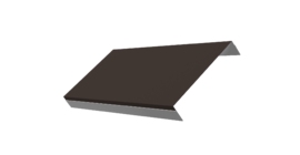 Ламель обратная 125 забора жалюзи Texas 0.5 Satin Matt с пленкой RR 32 темно-коричневый