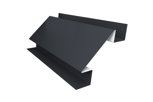 Планка угла внутреннего сложного Экобрус Grand Line 0,45 Drap RAL 7024 мокрый асфальт (3м)