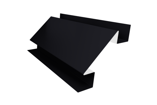 Планка угла внутреннего сложного Экобрус Grand Line 0,5 Satin с пленкой RAL 9005 черный (3м)