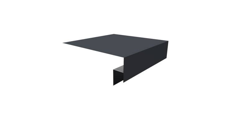 Планка околооконная сложная Экобрус Grand Line 200х50х25 0,45 Drap RAL 7024 мокрый асфальт (3м)