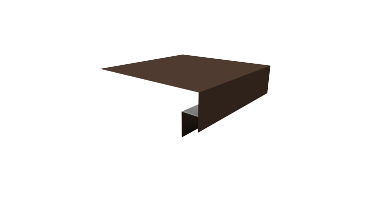 Планка околооконная сложная Экобрус Grand Line 250х50х25 0,45 Drap RAL 8017 шоколад (2м)