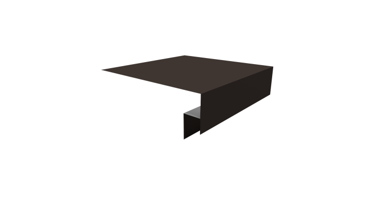 Планка околооконная сложная Экобрус Grand Line 250х50х25 0,5 Satin с пленкой RR 32 темно-коричневый (2м)