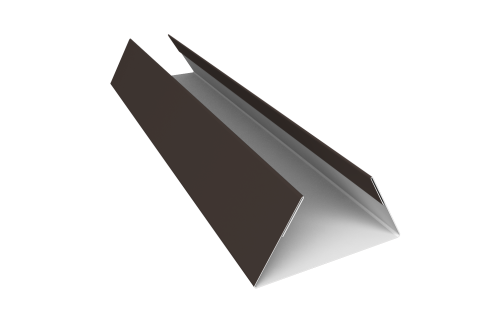 Планка стыковочная составная нижняя 0,5 Satin с пленкой RR 32 темно-коричневый (3м)