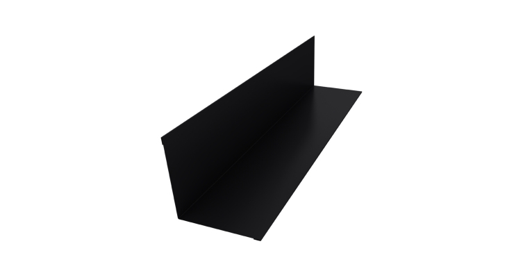 Угол внутренний 110х110 0,5 Satin с пленкой RAL 9005 черный (2м)