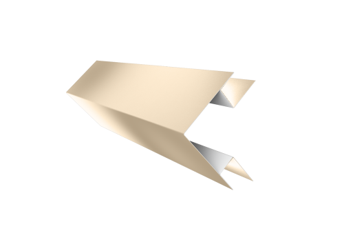 Угол внешний сложный 75х75 0,5 Satin с пленкой RAL 1015 светлая слоновая кость (3м)