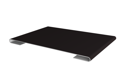 Планка стыковочная 0,5 Satin с пленкой RAL 9005 черный (3м)