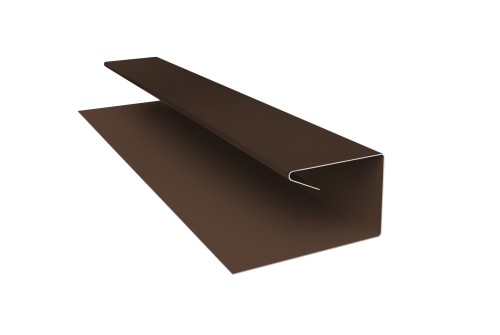 Планка П-образная завершающая сложная (КД) 0,45 Drap TwinColor RAL 8017 шоколад (2м)