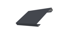 Ламель лицевая 150 забора жалюзи Texas стартовая/финишная для калиток и ворот 0.45 PE-Double с пленкой RAL 7024 мокрый асфальт