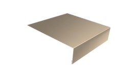 Планка лобовая/околооконная простая 190х50 0,5 Satin с пленкой RAL 1015 светлая слоновая кость (2м)