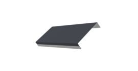 Ламель обратная 125 забора жалюзи Texas стартовая/финишная для калиток и ворот 0,5 Rooftop Бархат с пленкой RAL 7024 мокрый асфальт