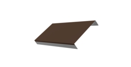 Ламель обратная 150 забора жалюзи Texas стартовая/финишная для калиток и ворот 0,5 PurLite Matt с пленкой RAL 8017 шоколад