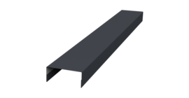 Крышка 30х15 жалюзи Texas 0,7 PE RAL 7024 мокрый асфальт (3м)