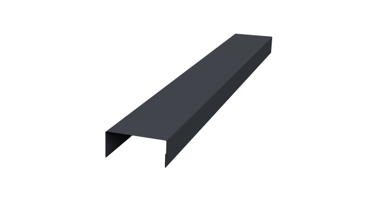 Крышка 45х20 жалюзи Texas 0,7 PE RAL 7024 мокрый асфальт (2,5м)