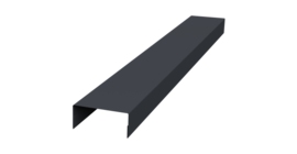 Крышка 45х20 жалюзи Texas 0,5 Satin Matt TX RAL 7024 мокрый асфальт (2,5м)