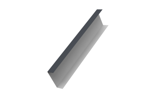 Декоративная накладка на столб универсальная 60х60 для забора жалюзи 0,7 PE RAL 7024 мокрый асфальт (2м)