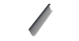 Декоративная накладка на столб универсальная 62х55 для забора жалюзи 0,5 Rooftop Бархат RAL 7024 мокрый асфальт (1,8м)