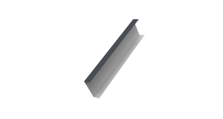 Декоративная накладка на столб универсальная 80х80 для забора жалюзи 0,45 Drap ST RAL 7024 мокрый асфальт (2м)