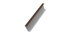 Декоративная накладка на столб универсальная 80х80 для забора жалюзи 0,5 Satin Matt TX RAL 8017 шоколад (3м)