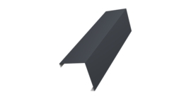 Декоративная накладка на столб универсальная угловая 62х55 для забора жалюзи 0,45 Drap TR RAL 7024 мокрый асфальт (2м)